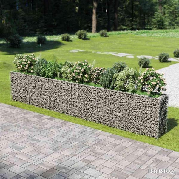 Lit sur�lev� � gabion Acier galvanis� 540x50x100 cm