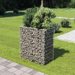 Lit sur&eacute;lev&eacute; &agrave; gabion Acier galvanis&eacute; 90x50x100 cm