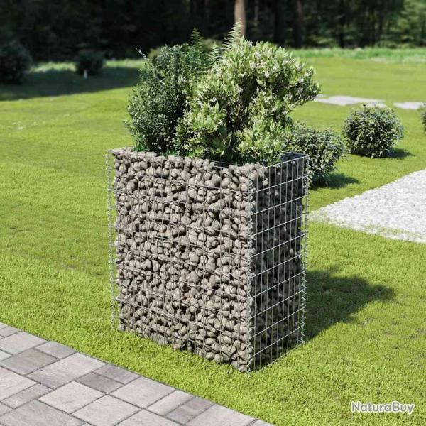 Lit sur�lev� � gabion Acier galvanis� 90x50x100 cm