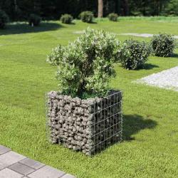 Lit sur&eacute;lev&eacute; &agrave; gabion Acier galvanis&eacute; 50x50x50 cm
