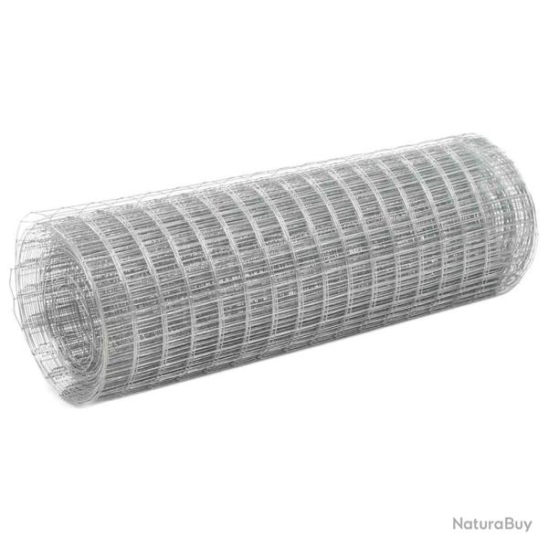 Grillage pour voli�re acier galvanis� 10x0,5 m argent�