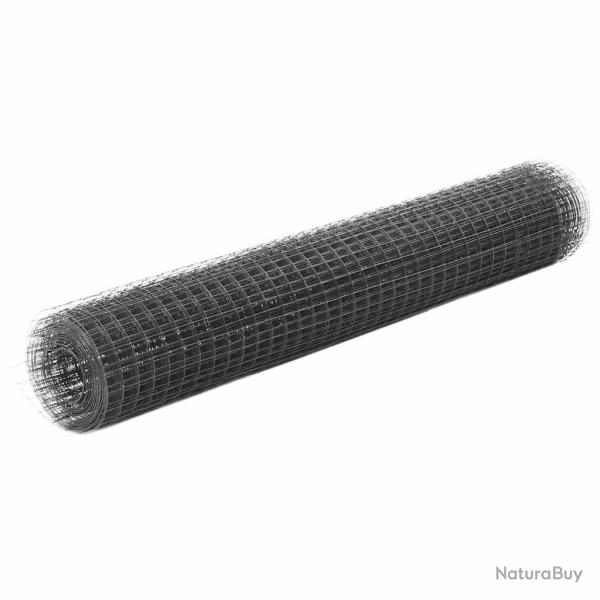 Grillage acier avec rev�tement en PVC 10x1 m gris