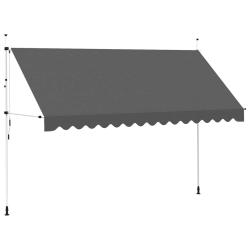 Auvent manuel r&eacute;tractable 400 cm Anthracite