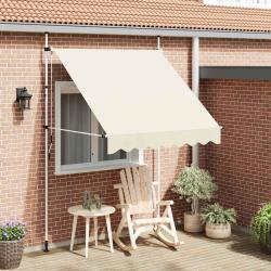 Auvent manuel r&eacute;tractable 200 cm Cr&egrave;me