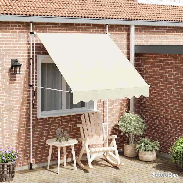 Auvent manuel r�tractable 200 cm Cr�me