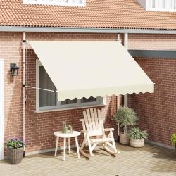 Auvent manuel r&eacute;tractable 300 cm Cr&egrave;me