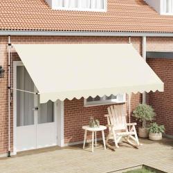 Auvent manuel r&eacute;tractable 400 cm Cr&egrave;me