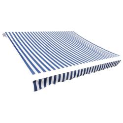 Toile d'auvent Bleu et blanc 5x3 m