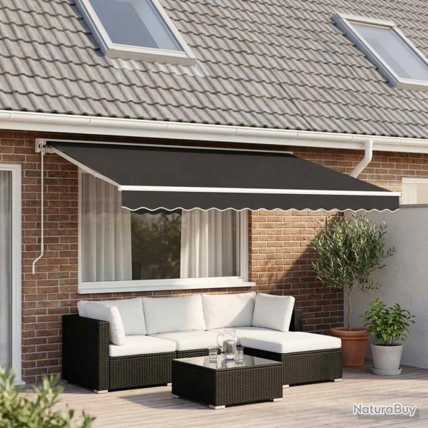 Tissu de remplacement pour auvent, en polyester, gris, 500 � 300 cm