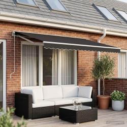 Tissu de remplacement pour auvent, en polyester, gris, 600 &times; 300 cm
