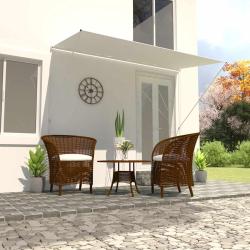 Auvent r&eacute;tractable 350x150 cm Cr&egrave;me