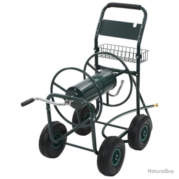 Chariot d�vidoir avec connecteur de tuyau 1/2" 75 m Acier