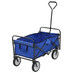 Chariot &agrave; main pliable Acier Bleu