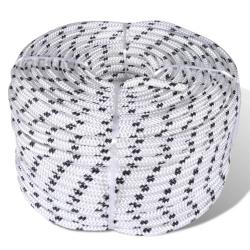 Corde de bateau tress&eacute;e Polyester 6 mm 250 m Blanc