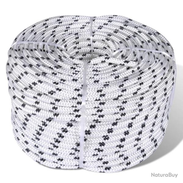 Corde de bateau tress�e Polyester 6 mm 250 m Blanc