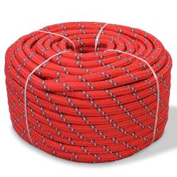 Corde de bateau Polypropyl&egrave;ne 16 mm 50 m Rouge