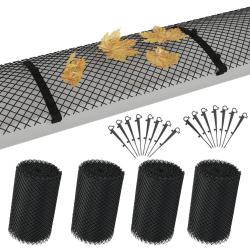 Maille de goutti&egrave;re 4 pcs avec clips PEHD 1,08 m&sup2;