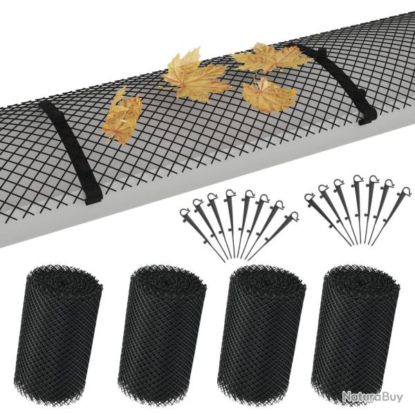 Maille de goutti�re 4 pcs avec clips PEHD 1,08 m�