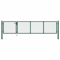 Portail de  en acier vert 350 x 75 cm