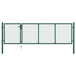 Portail de  en acier vert 350 x 100 cm