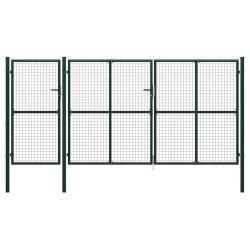 Portail de  en acier vert 400 x 150 cm