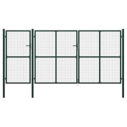Portail de  en acier vert 400 x 200 cm