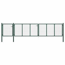 Portail de  en acier vert 500 x 75 cm