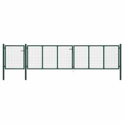 Portail de  en acier vert 500 x 100 cm