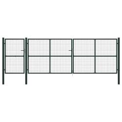 Portail de  en acier vert 500 x 150 cm