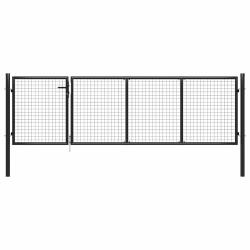 Portail de  en acier 350 x 100 cm anthracite