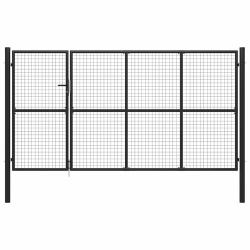Portail de  en acier 350 x 150 cm anthracite
