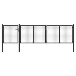 Portail de  en acier 400 x 75 cm anthracite