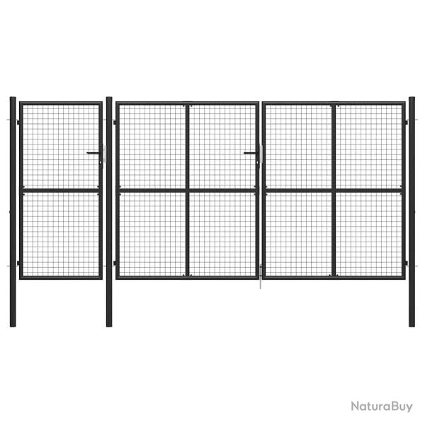 Portail de  Acier 400 x 150 cm Anthracite