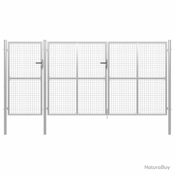 Portail de  en acier 400 x 150 cm argent�
