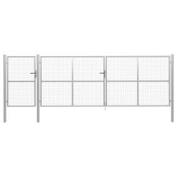 Portail de  en acier 500 x 150 cm argent&eacute;