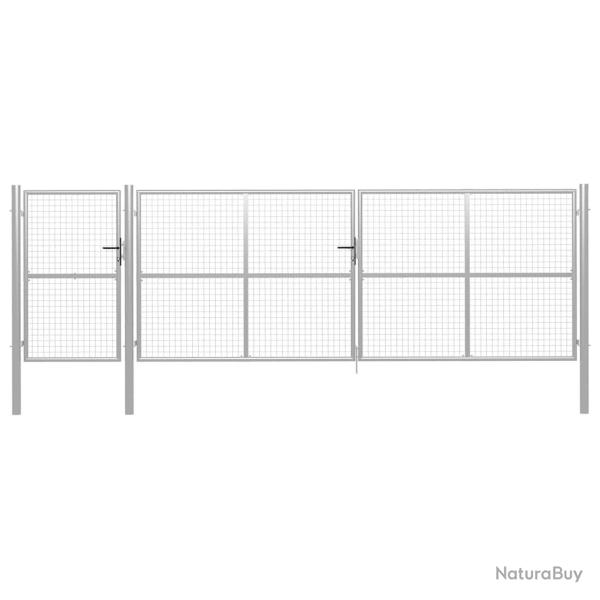 Portail de  en acier 500 x 150 cm argent�