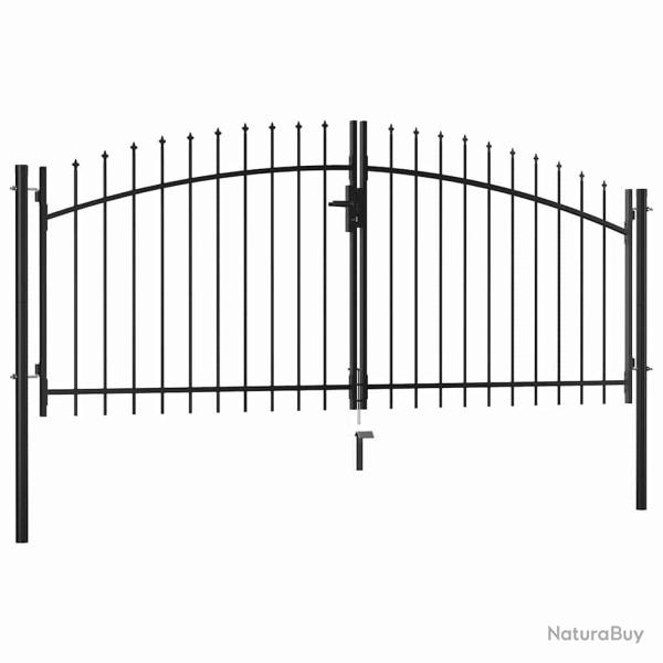 Portail double Woerden avec pointe en forme de lance 299,5 x 149,5 cm
