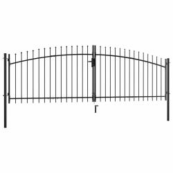 Portail double Woerden avec pointe en forme de lance 400 x 149,5 cm
