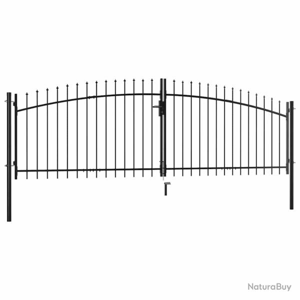 Portail double Woerden avec pointe en forme de lance 400 x 149,5 cm