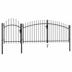 Portail de  Woerden en acier noir 1,75&nbsp;m x 4&nbsp;m