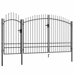 Portail de  Woerden en acier noir 1,95&nbsp;m x 4&nbsp;m