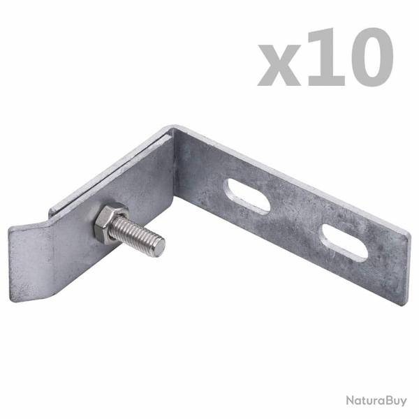 Ensemble de 10 connecteurs d'angle mural Argent�