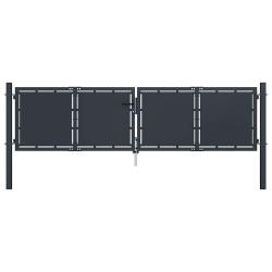 Portail de  en acier 300 x 75 cm anthracite