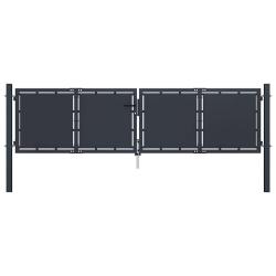 Portail de  en acier 300x100 cm anthracite