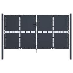 Portail de  en acier 300 x 125 cm anthracite