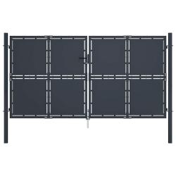 Portail de  en acier 300 x 150 cm anthracite