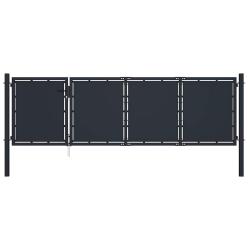 Portail de  en acier 350 x 75 cm anthracite