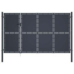 Portail de  en acier 350 x 150 cm anthracite