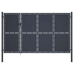 Portail de  en acier 350 x 175 cm anthracite
