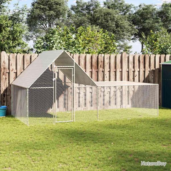 Poulailler 4 x 2 x 2 m Acier galvanis�